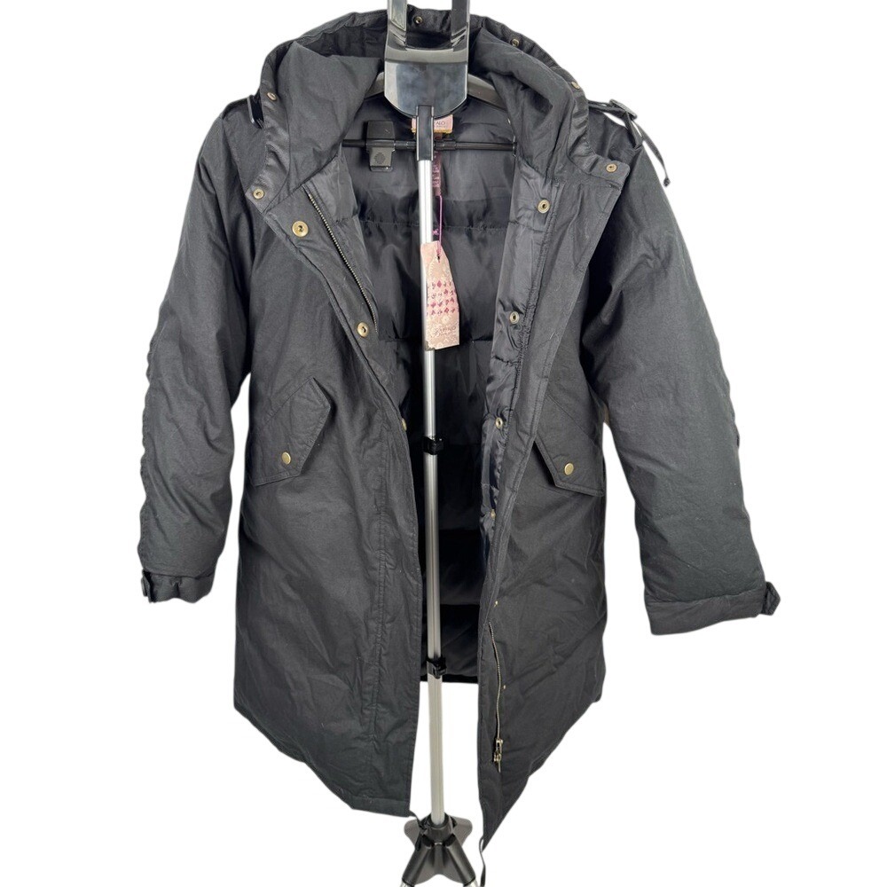NWT Buffalo David‎ Bitton Down Parka Women's S Black Hooded Winter Coat